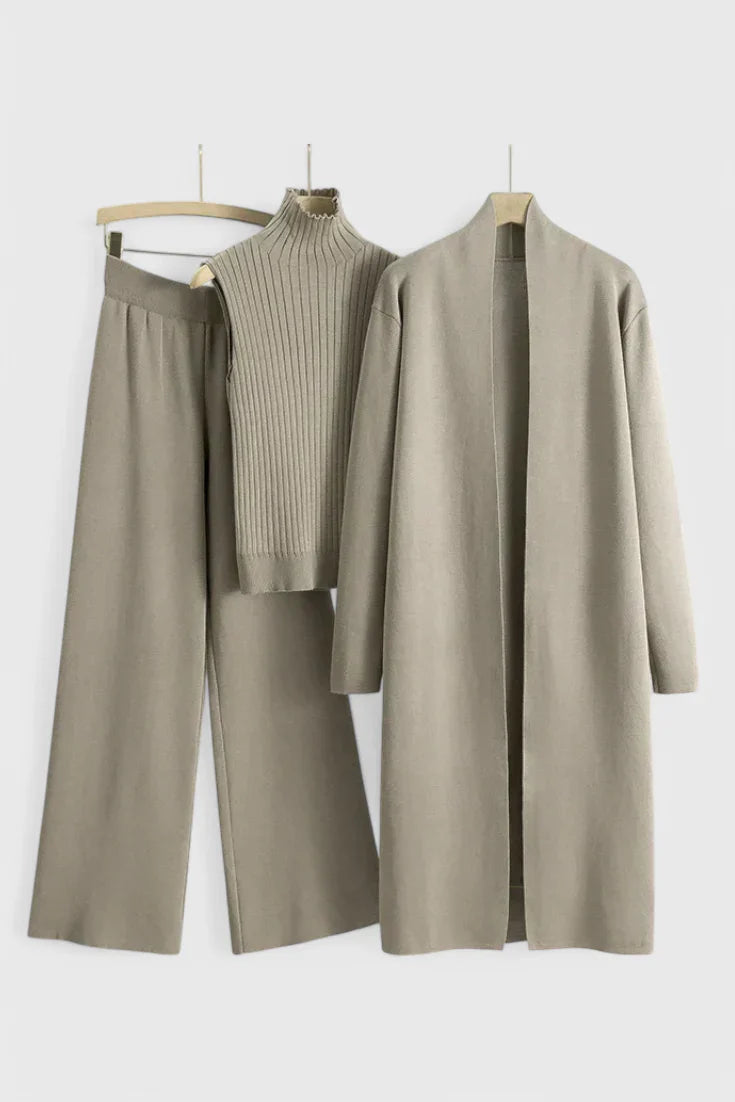 Mahalia Conjunto de Punto de 3 Piezas